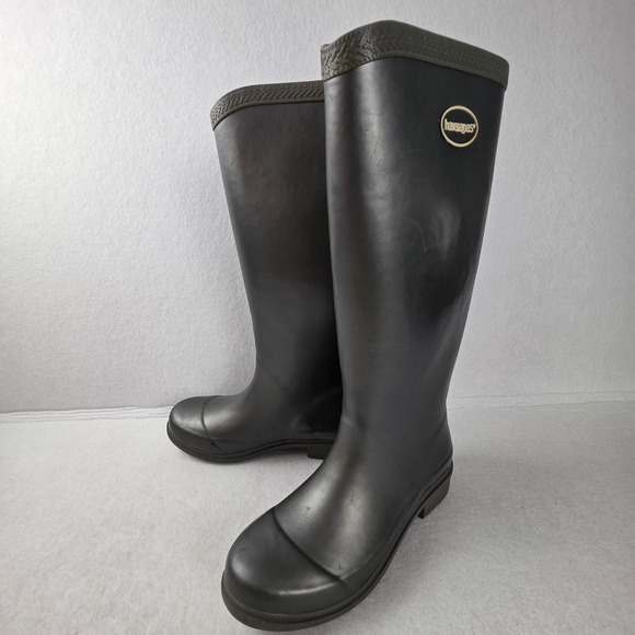 Havaianas Shoes - Havaianas Womens Dark Silver Rubber Tall Rain Boots Waterproof Size 6W EUR 37